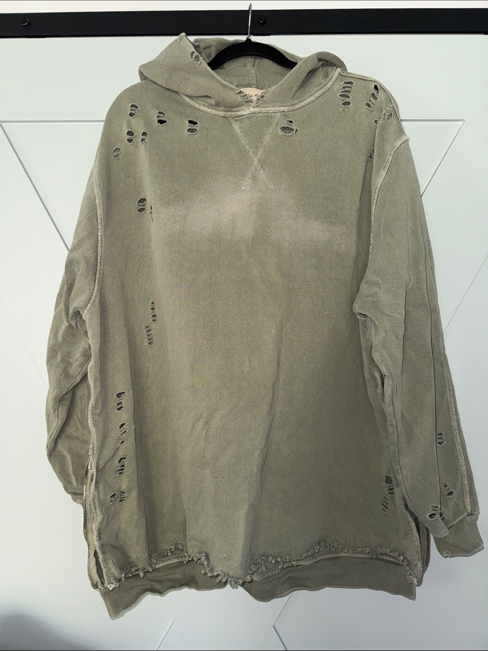 We The Free Distressed Hoodie in Olive